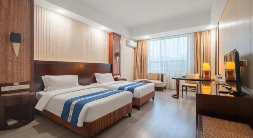 Bed in Longyan Capital International Hot Spring Resort