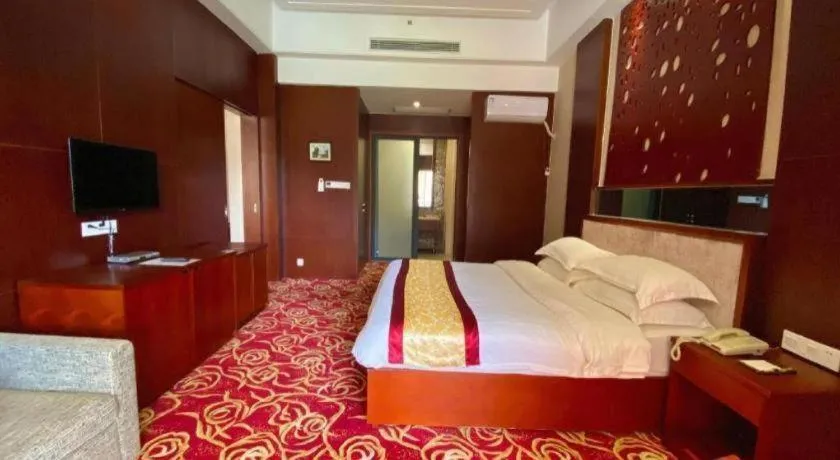 Bed in Longyan Capital International Hot Spring Resort