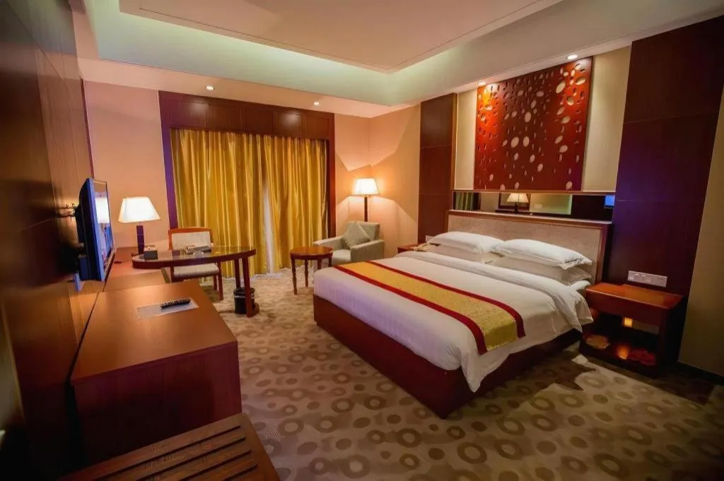 Bed in Longyan Capital International Hot Spring Resort