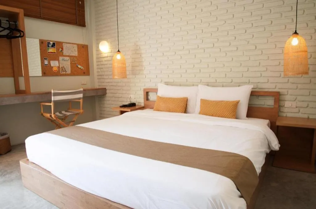 Bed in Yellow Moon Hotel