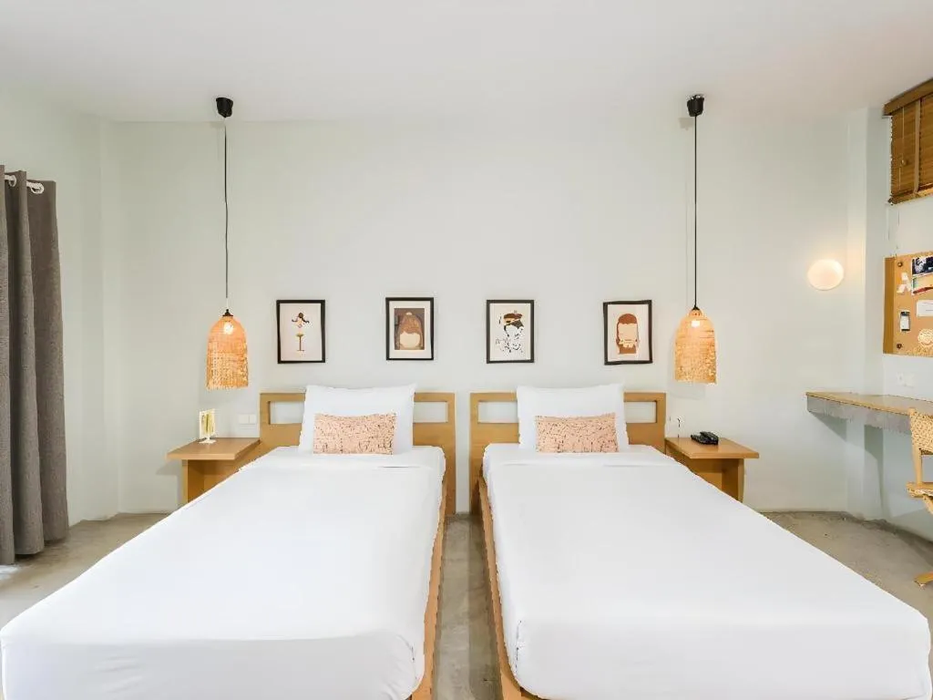 Bed in Yellow Moon Hotel