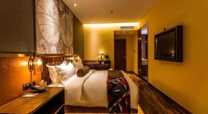 Bed in James Joyce Coffetel Xi'an Zhonglou Xiaonanmen Food Street