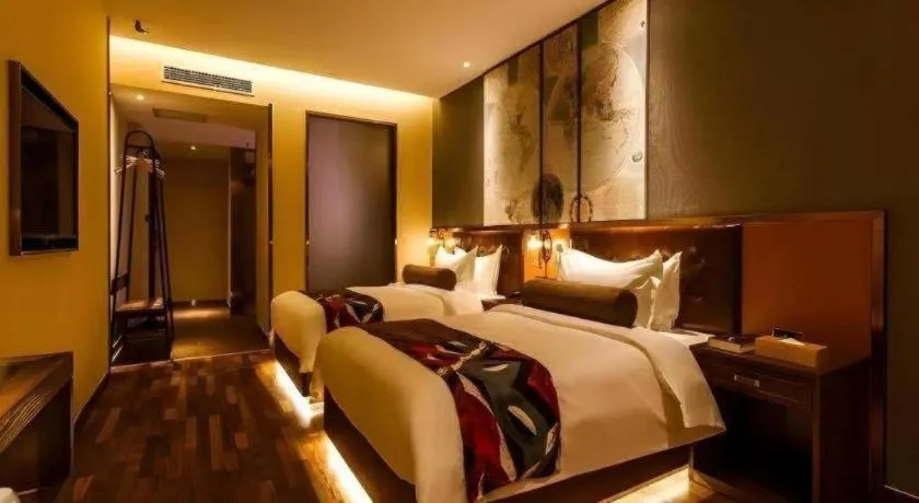 Bed in James Joyce Coffetel Xi'an Zhonglou Xiaonanmen Food Street