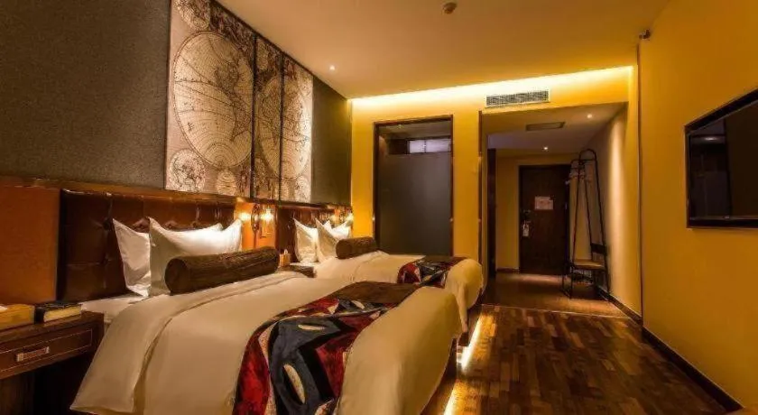 Bed in James Joyce Coffetel Xi'an Zhonglou Xiaonanmen Food Street