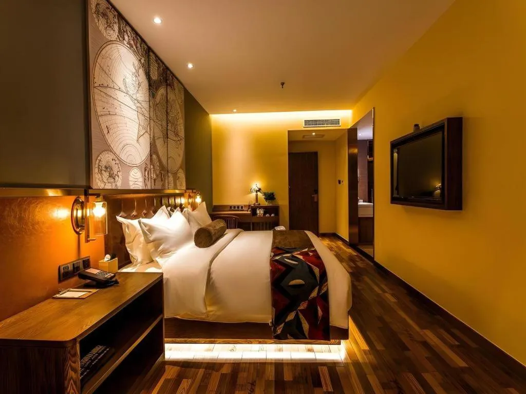 Bed in James Joyce Coffetel Xi'an Zhonglou Xiaonanmen Food Street