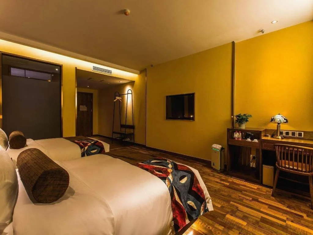 Bed in James Joyce Coffetel Xi'an Zhonglou Xiaonanmen Food Street