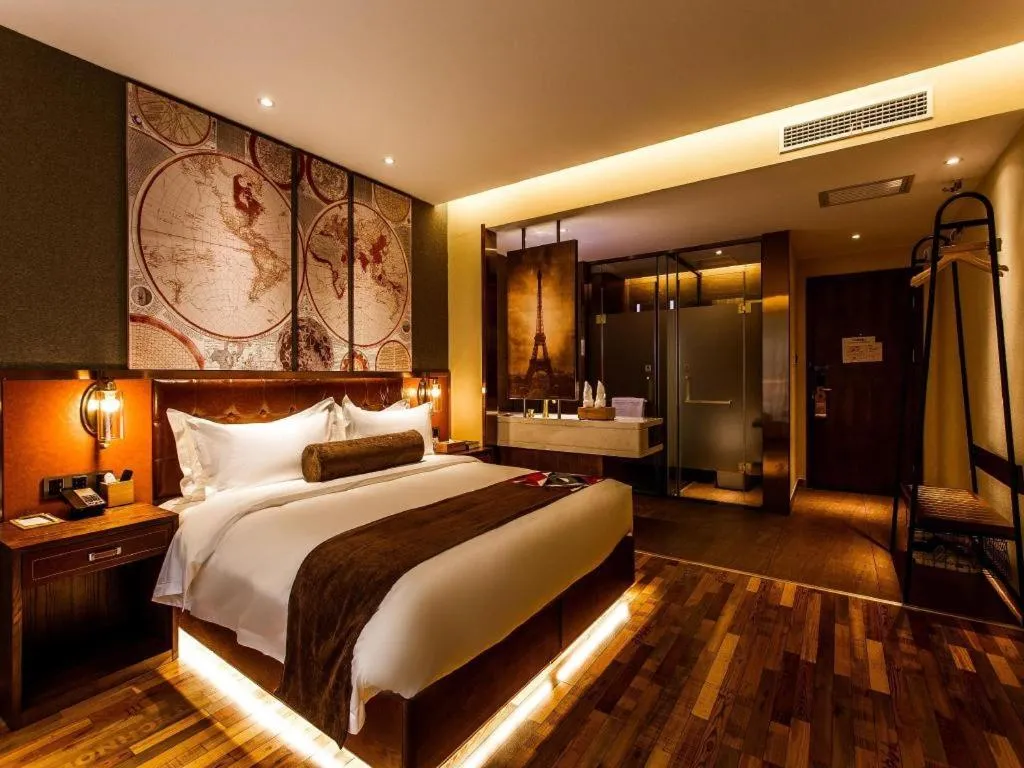 Bed in James Joyce Coffetel Xi'an Zhonglou Xiaonanmen Food Street