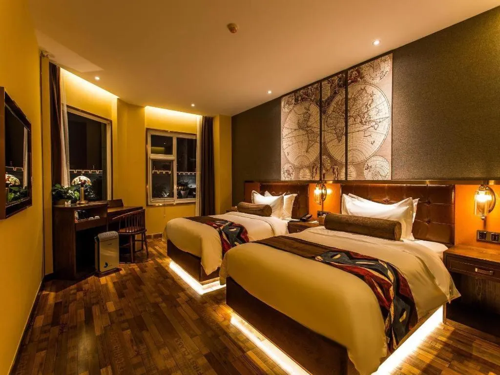 Bed in James Joyce Coffetel Xi'an Zhonglou Xiaonanmen Food Street