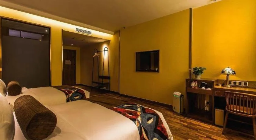 Bed in James Joyce Coffetel Xi'an Zhonglou Xiaonanmen Food Street