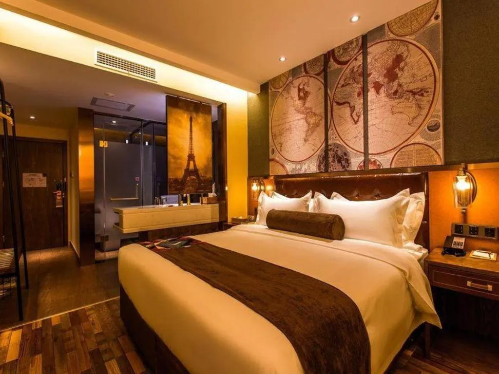 Bed in James Joyce Coffetel Xi'an Zhonglou Xiaonanmen Food Street