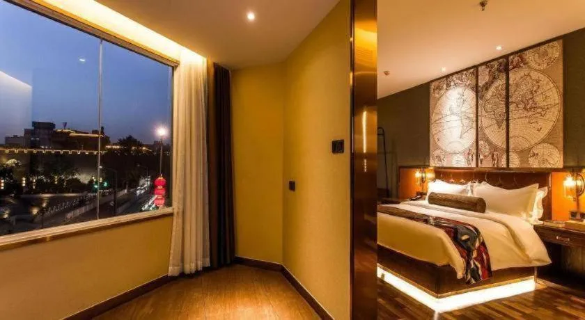 Bed in James Joyce Coffetel Xi'an Zhonglou Xiaonanmen Food Street