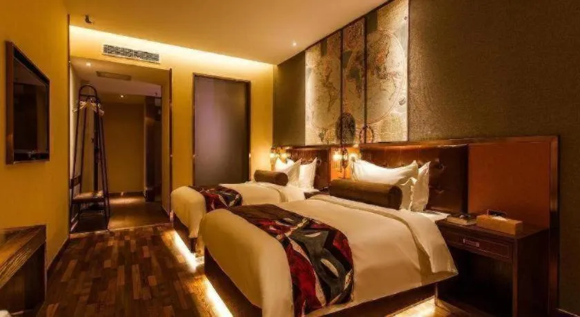 Bed in James Joyce Coffetel Xi'an Zhonglou Xiaonanmen Food Street