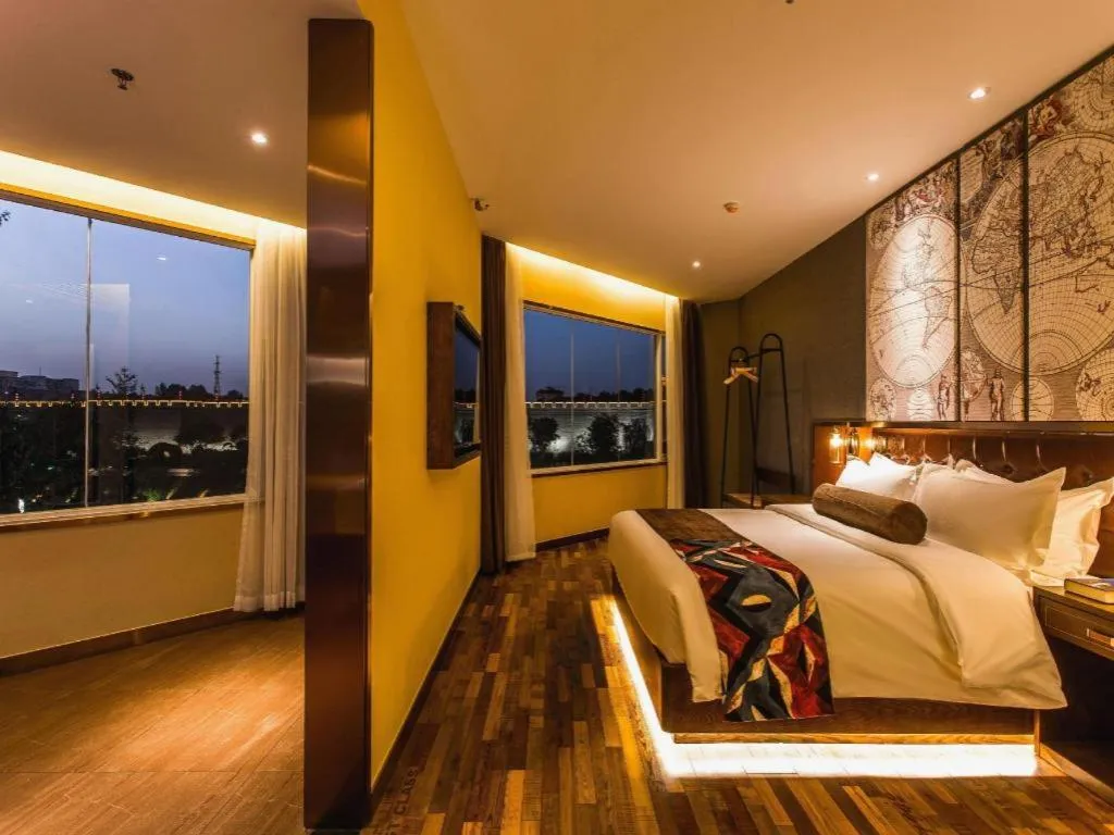 Bed in James Joyce Coffetel Xi'an Zhonglou Xiaonanmen Food Street