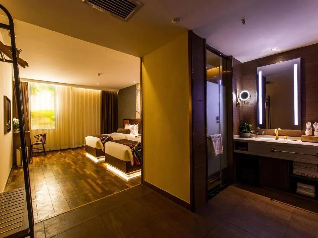 Bed in James Joyce Coffetel Xi'an Zhonglou Xiaonanmen Food Street