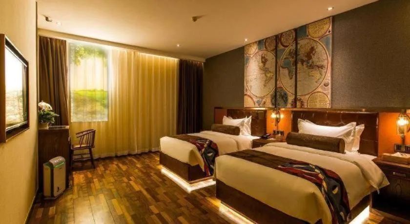 Bed in James Joyce Coffetel Xi'an Zhonglou Xiaonanmen Food Street