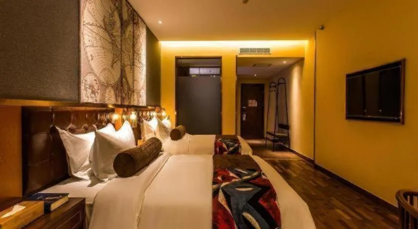 Bed in James Joyce Coffetel Xi'an Zhonglou Xiaonanmen Food Street