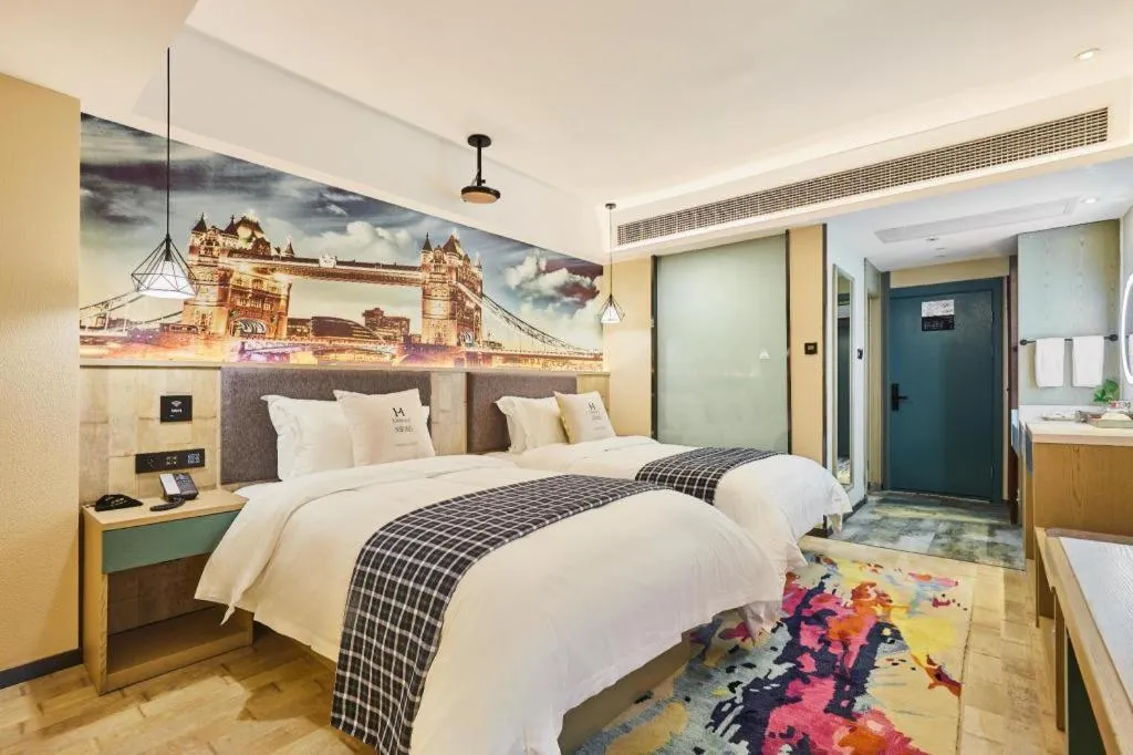 Bed in S·dor Hotel Hangzhou Xiaoshan Intertational Airport