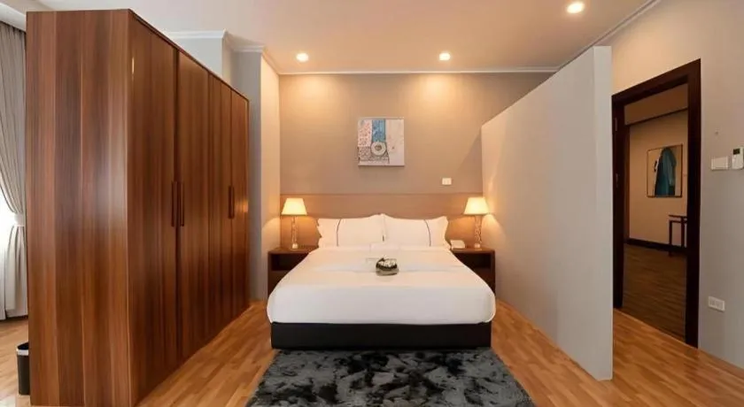 Bed in One Vientiane Hotel