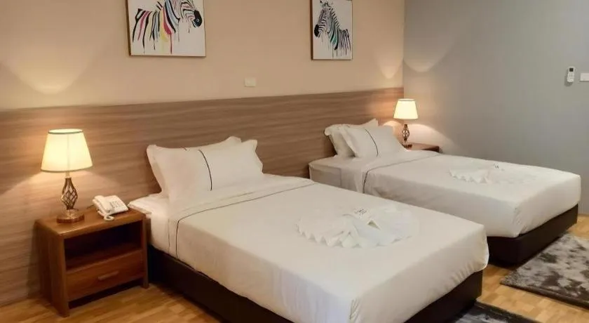 Bed in One Vientiane Hotel