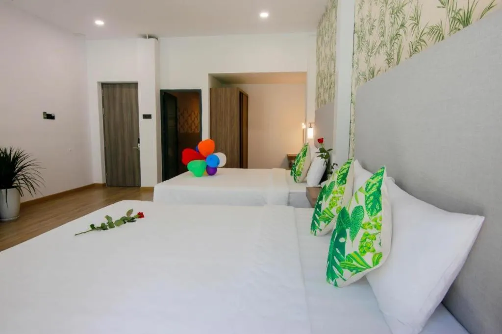 Bed in Green Oasis Hotel