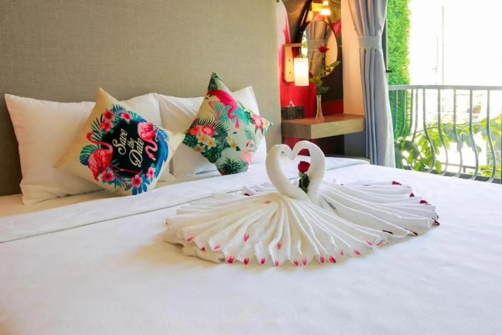 Bed in Green Oasis Hotel