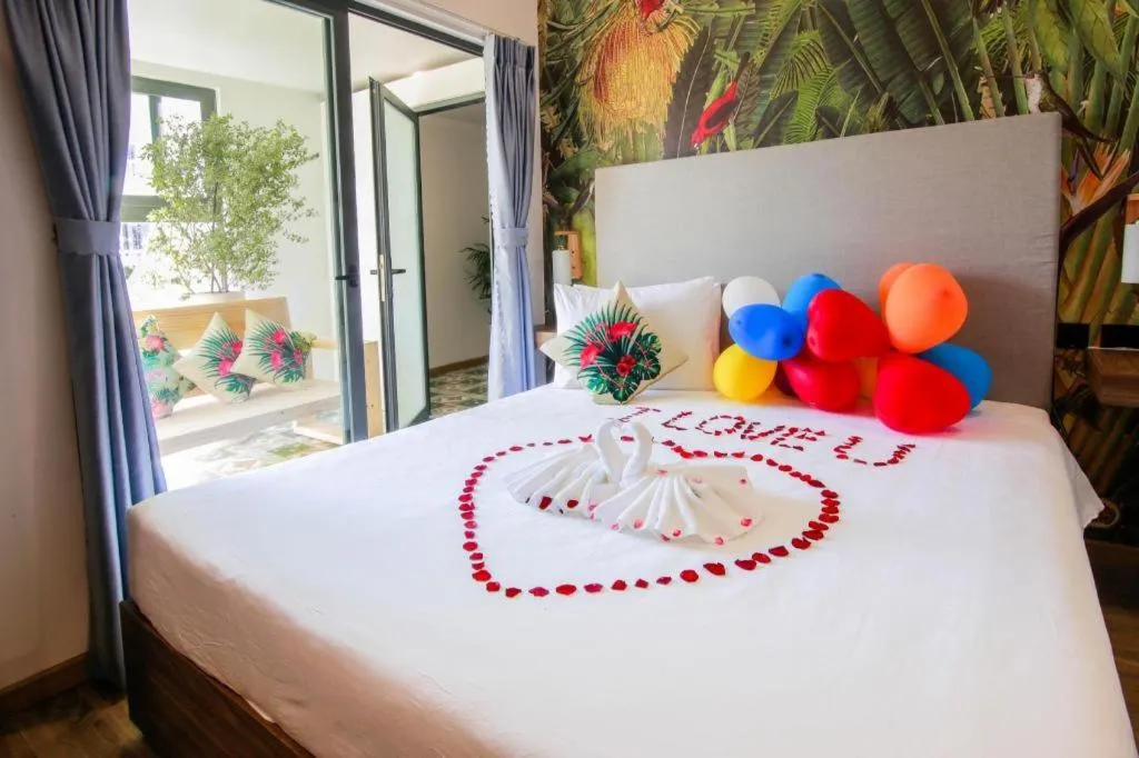 Bed in Green Oasis Hotel