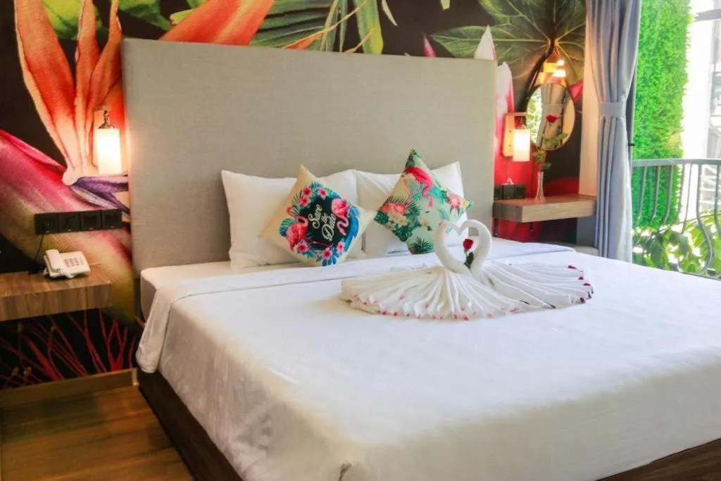 Bed in Green Oasis Hotel