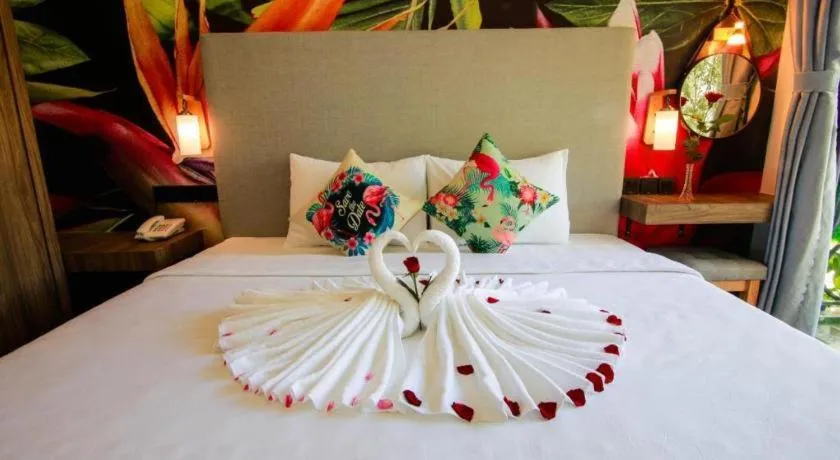 Bed in Green Oasis Hotel