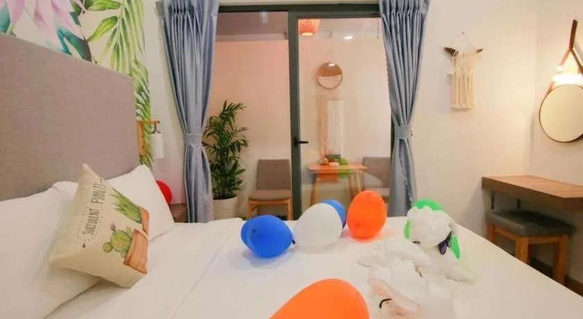 Bed in Green Oasis Hotel