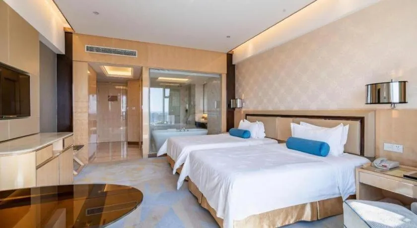 Bed in Shanghai Fuyue Hotel