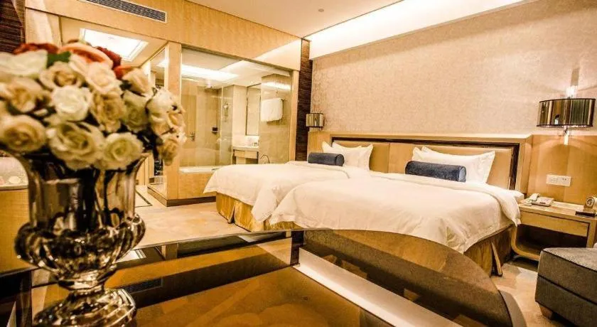 Bed in Shanghai Fuyue Hotel