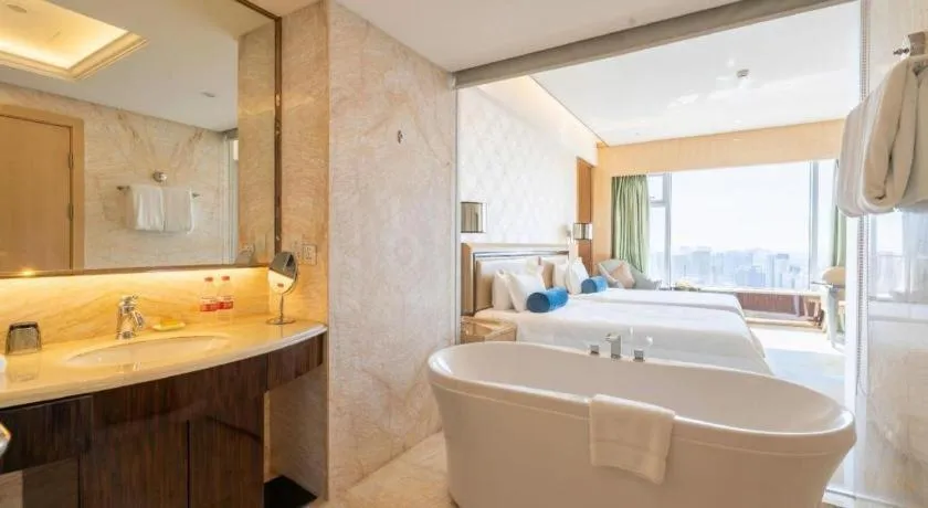 Bed in Shanghai Fuyue Hotel