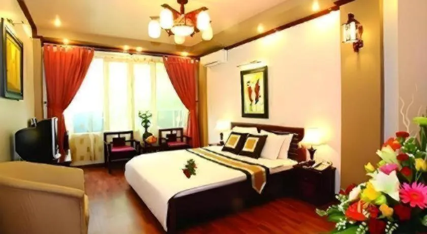 Bed in Khan Quang Do Hotel