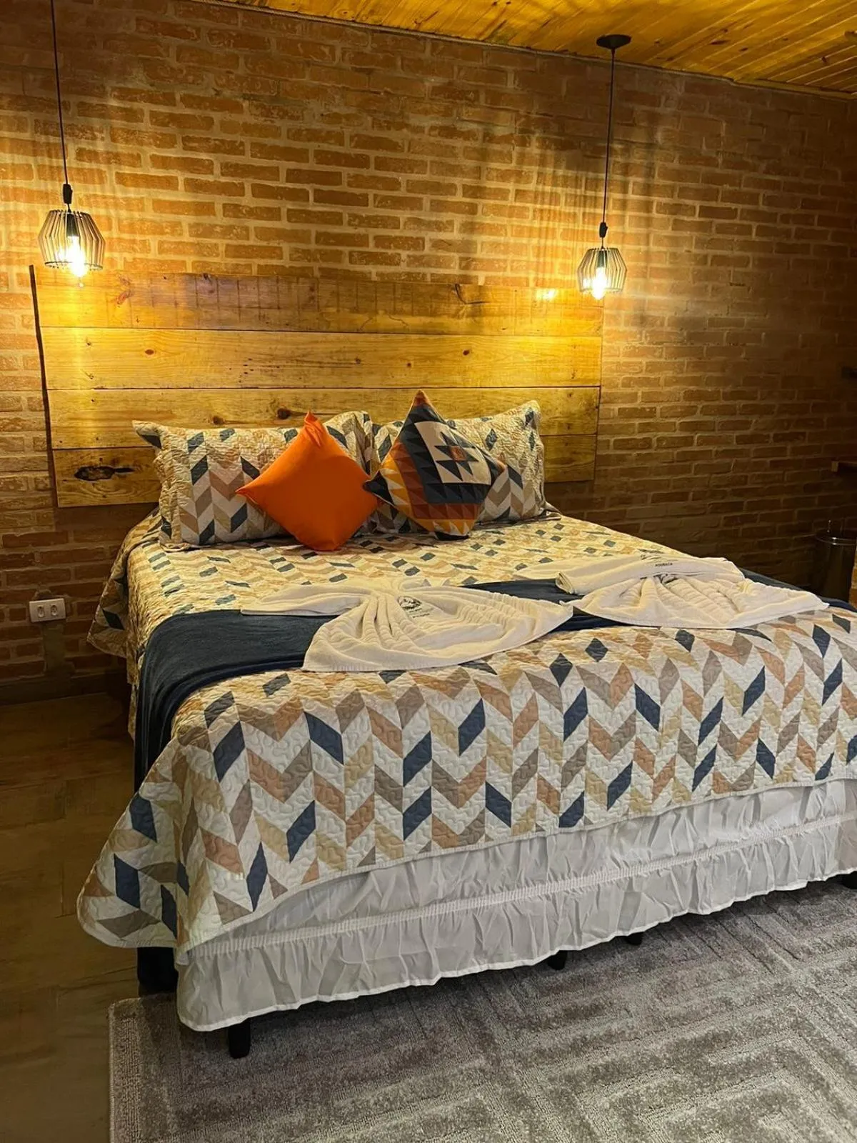 Bed in Pousada Recanto Ninho Verde Chalés