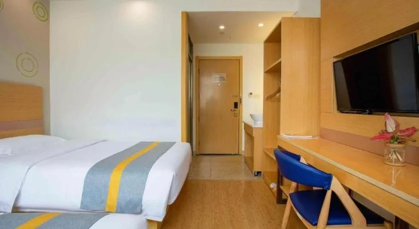 Bed in GreenTree Inn Shanghai National Convention and Exhibition Center Huaxiang Road