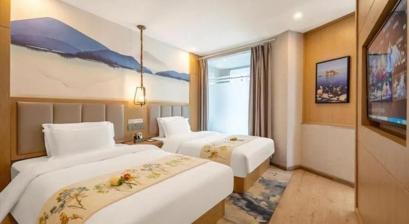 Bed in VX Dali Erhai Park Seascape Hotel