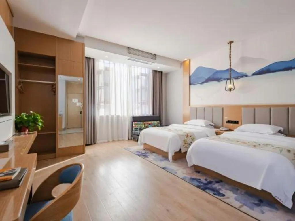 Bed in VX Dali Erhai Park Seascape Hotel