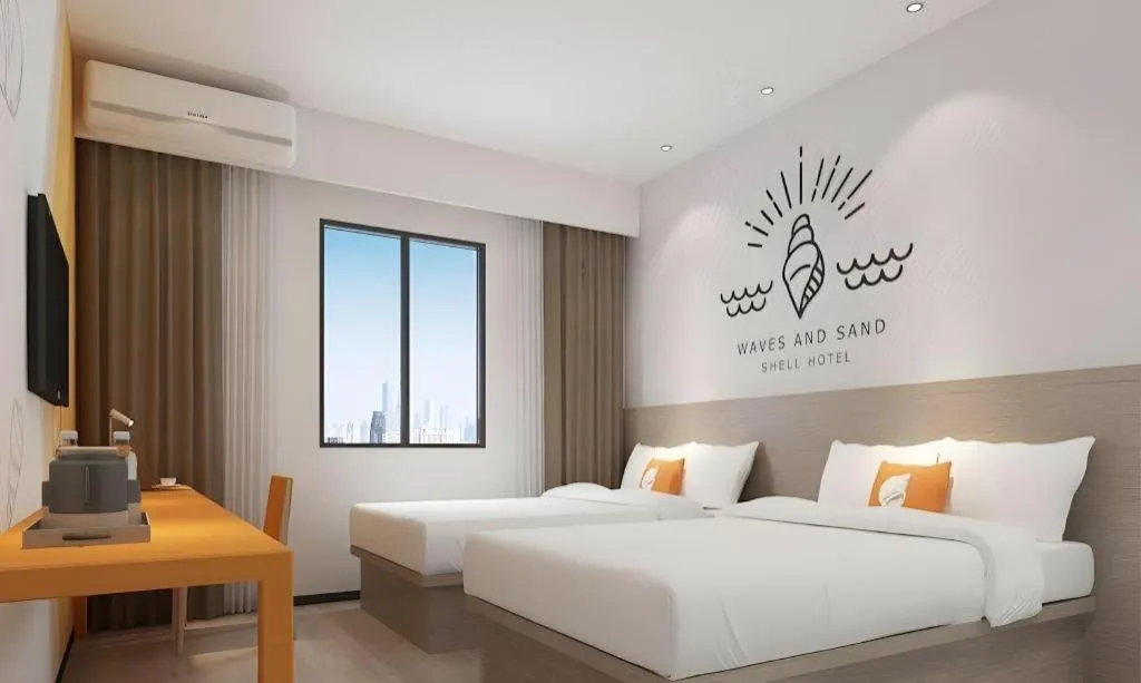 Bed in GreenTree Inn Chongqing Longhu Times Tianjie Xietaizi Metro Station