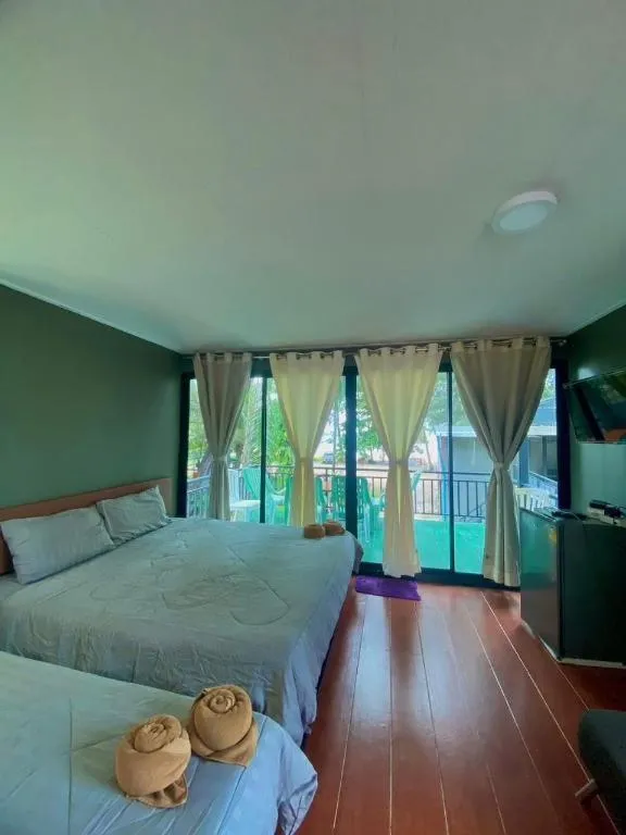 Bed in Hat yao Seaview Beach Room