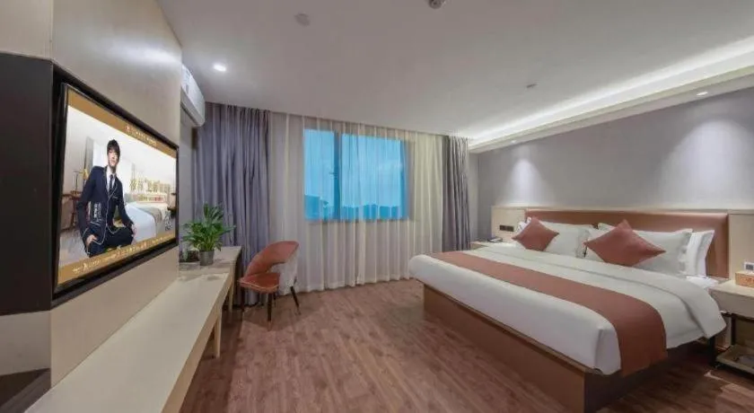 Bed in Gya Hotel Shanghai Long Distance Passenger Terminal Station