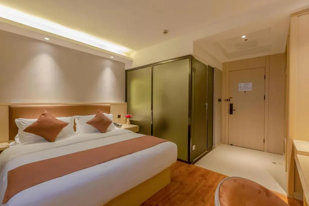 Bed in Gya Hotel Shanghai Long Distance Passenger Terminal Station