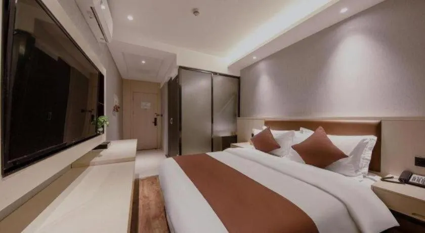 Bed in Gya Hotel Shanghai Long Distance Passenger Terminal Station