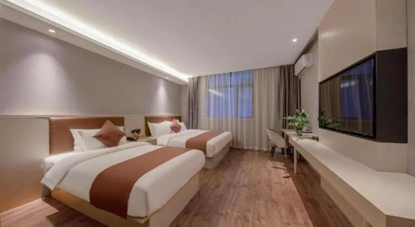 Bed in Gya Hotel Shanghai Long Distance Passenger Terminal Station