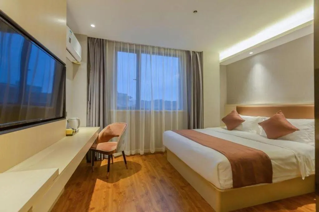 Bed in Gya Hotel Shanghai Long Distance Passenger Terminal Station