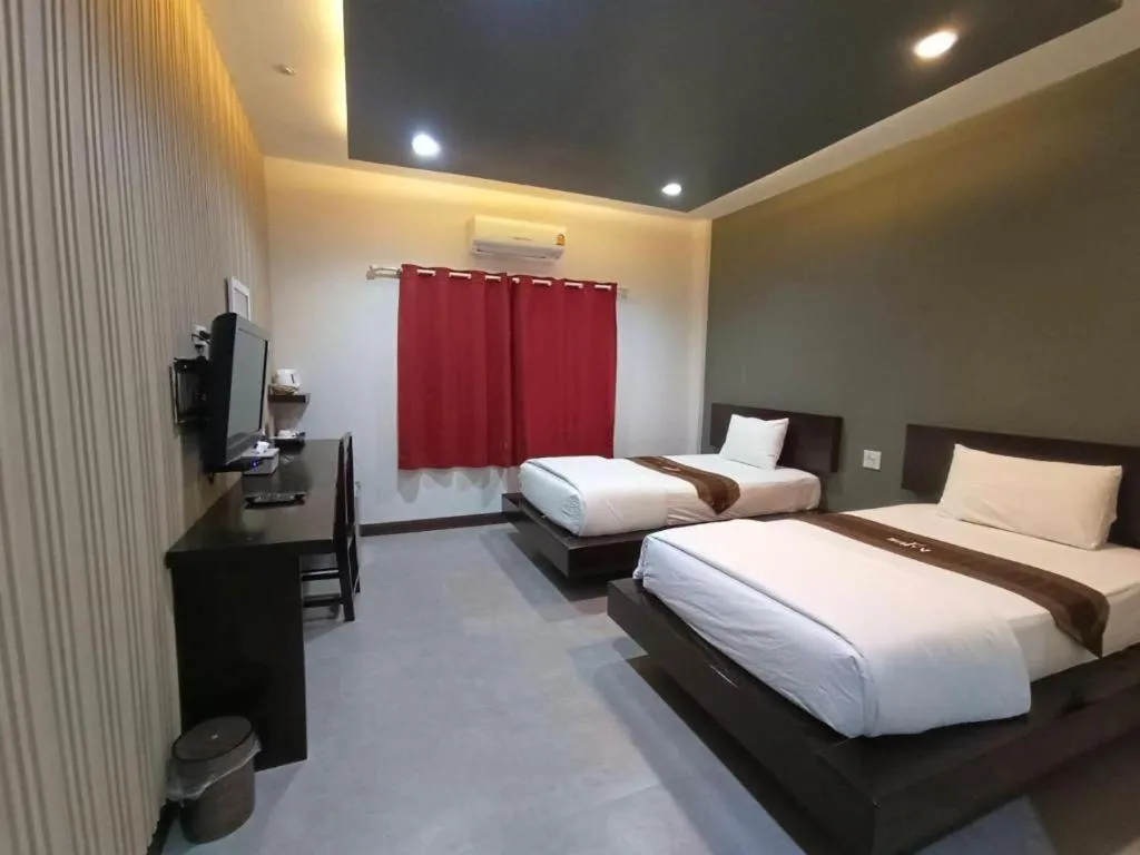 Bed in Laekhong River Resort