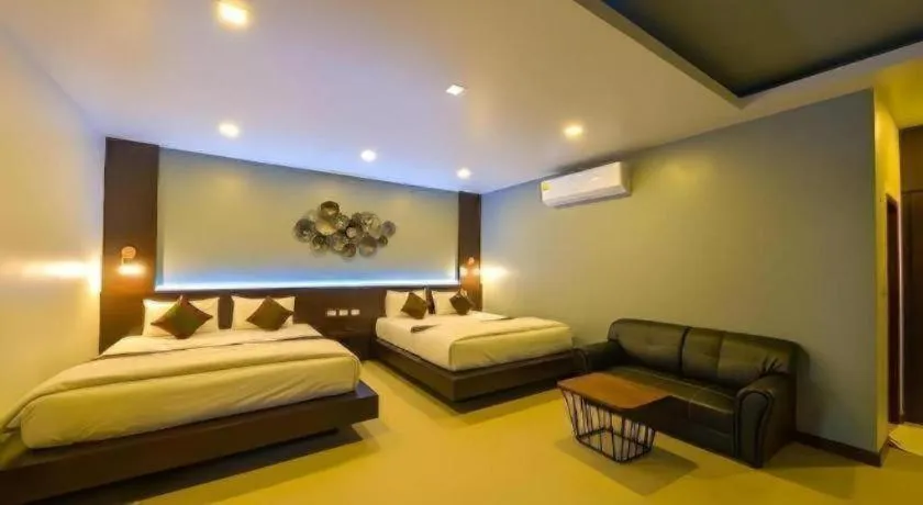 Bed in Laekhong River Resort