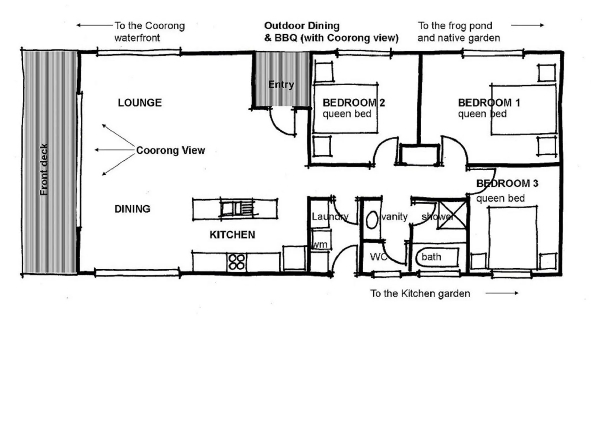 Floor plan in Coorong Waterfront Retreat