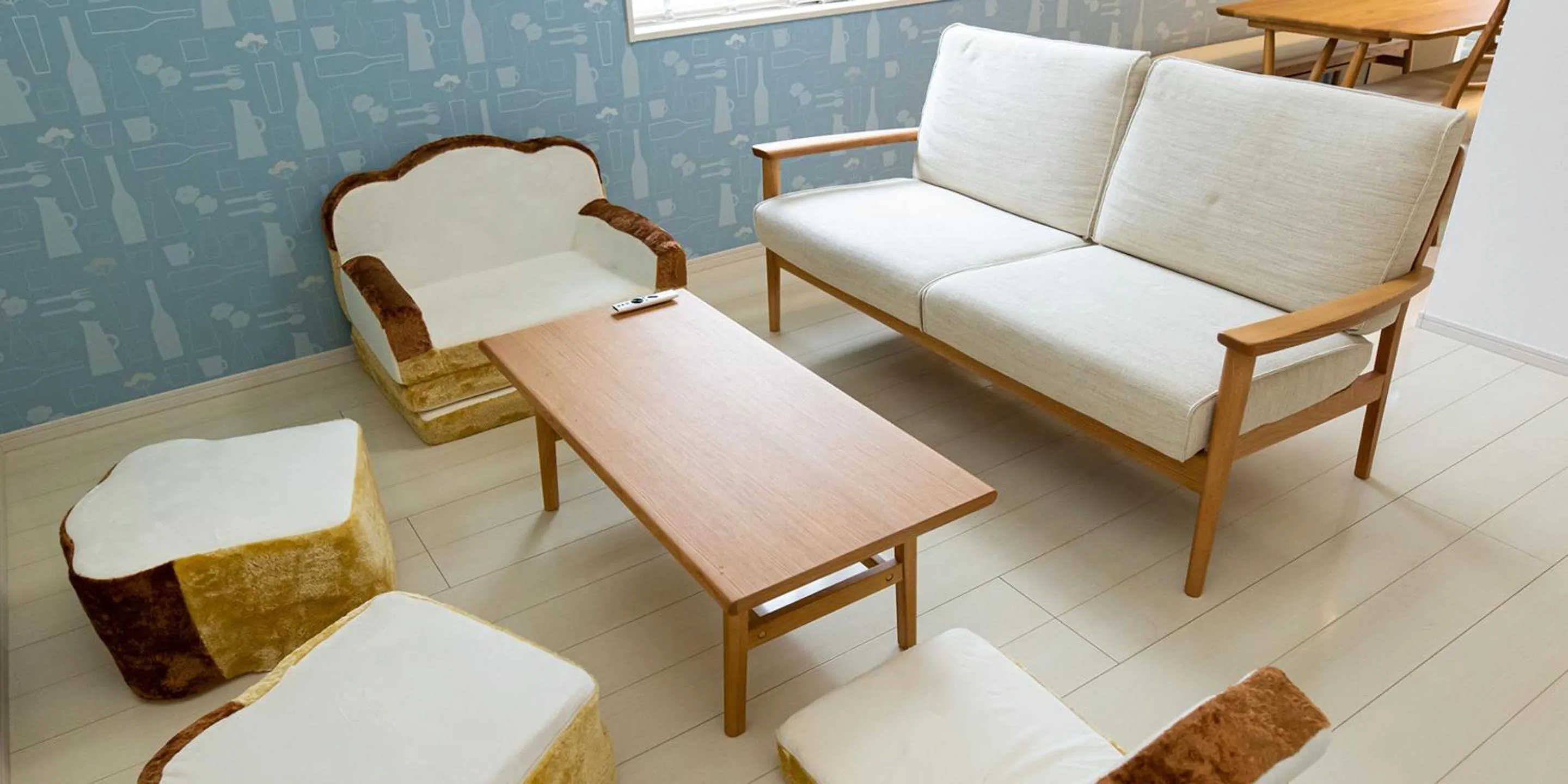 Seating area in Kinugawa Station Front