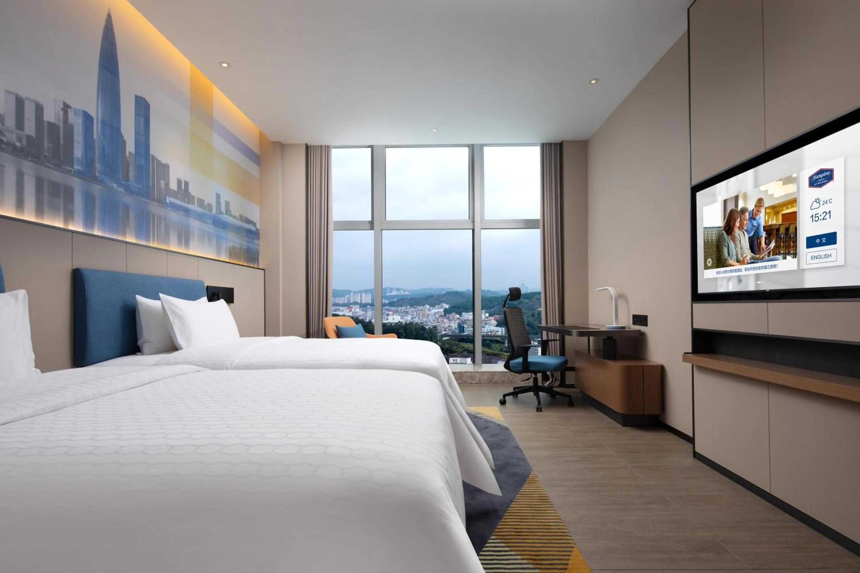 Bed in Hampton by Hilton Shenzhen Longgang Yonghu