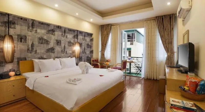 Bed in Hanoi Impressive Hotel